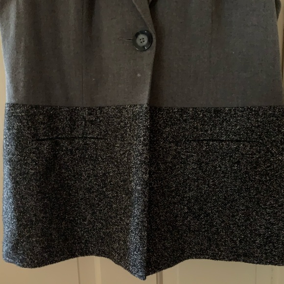 CAbi two tone gray vest bottom panel, lined, Sz Sm - Picture 5 of 5